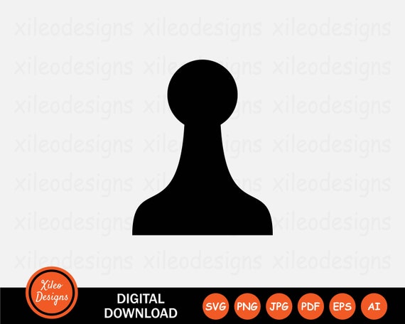 Pawn chess piece line art vector icon for apps or website Stock