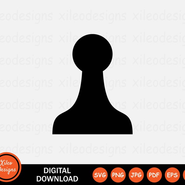 Pawn Chess Piece Icon SVG Strategy Game Play Checkmate Gambling Casino Symbol Sign Clipart Cricut Vector Digital Download png jpg pdf eps ai