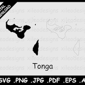 Tonga Mapa SVG, Tongatapu y ʻEua Island Solid Outline Country Geography Atlas Border Boundary, Icon Sign Circut Cut, png jpg pdf eps ai