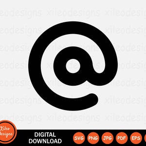 Alias Icon SVG - Email Mail Message Mailing Address Internet Service Symbol Sign Clipart Cricut Vector Digital Download png jpg pdf eps ai