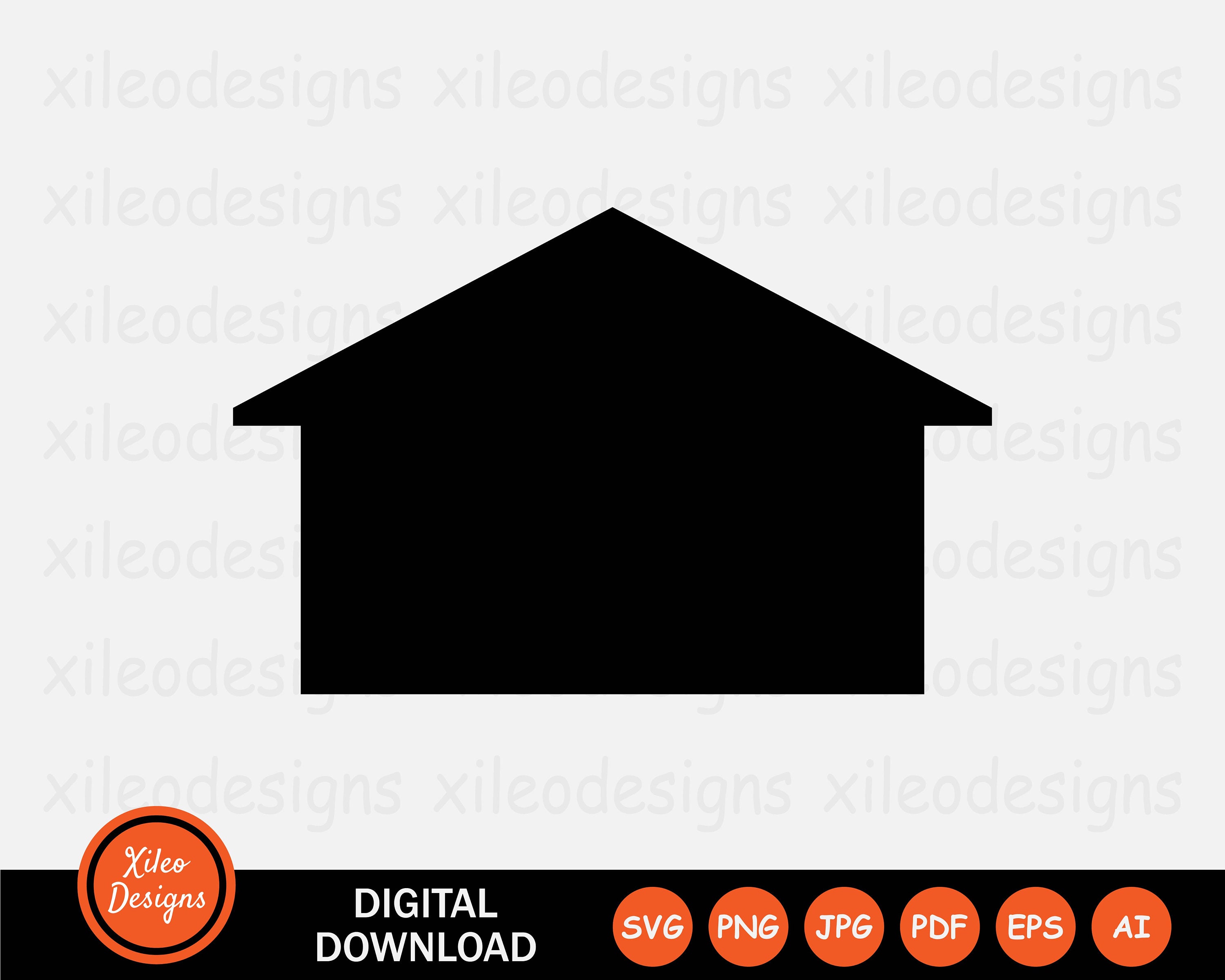 House Icon SVG - Home Building Plain Simple Residential Outline Vector ...