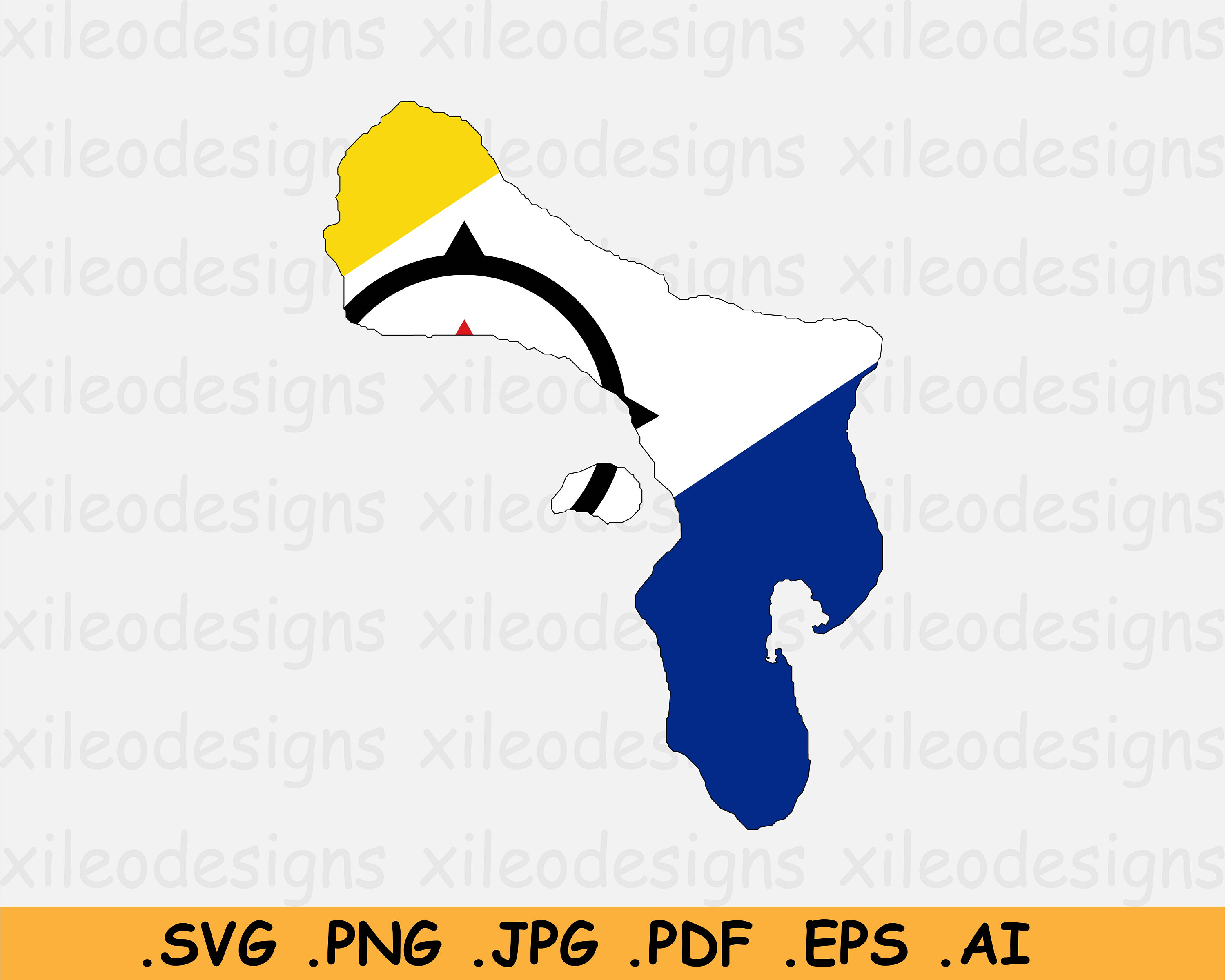 Bonaire Map Flag SVG, Bonaire Flag Map, Bonaire Map SVG, Netherlands Special Municipality, Instant Digital Download Icon, eps ai png jpg pdf