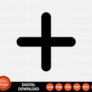 Könnte beinhalten: Schwarzes Pluszeichen-Symbol. Dieses Symbol wird häufig verwendet, um Addition, Erhöhung oder eine positive Aktion anzuzeigen.