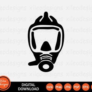 Hazmat Mask SVG Breathing Respirator Full Face Ventilator Sign Symbol Icon Graphic Clipart Vector Cricut Digital Download png jpg eps pdf ai