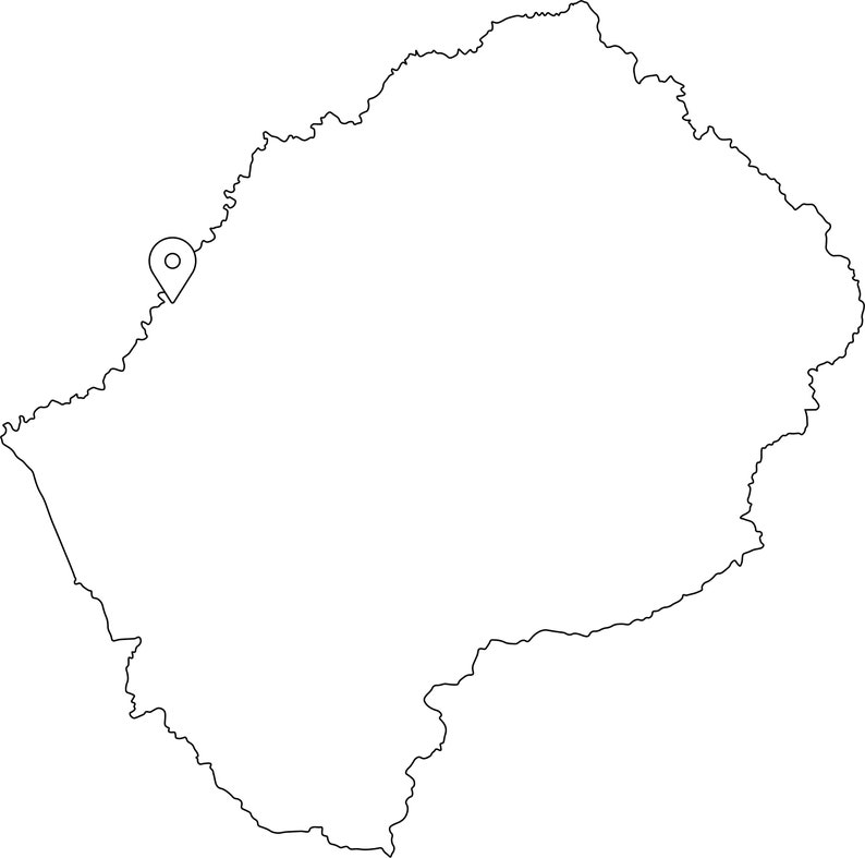 Maseru Lesotho Map Capital City Country Location Pin Black White Silhouette Outline Geography Region Area Capital Maps jpg svg png ai eps image 3