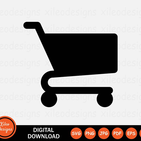 Shopping Cart Icon SVG - Checkout Online Purchase Retail Store Mart Symbol Sign Clipart Cricut Vector Digital Download png jpg pdf eps ai