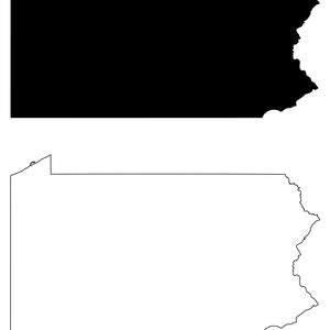 Pennsylvania Map SVG, PA USA Usa Usa us, Schwarz Weiß Silhouette Clipart Vektor Grafik Icon Banner, svg eps png jpg