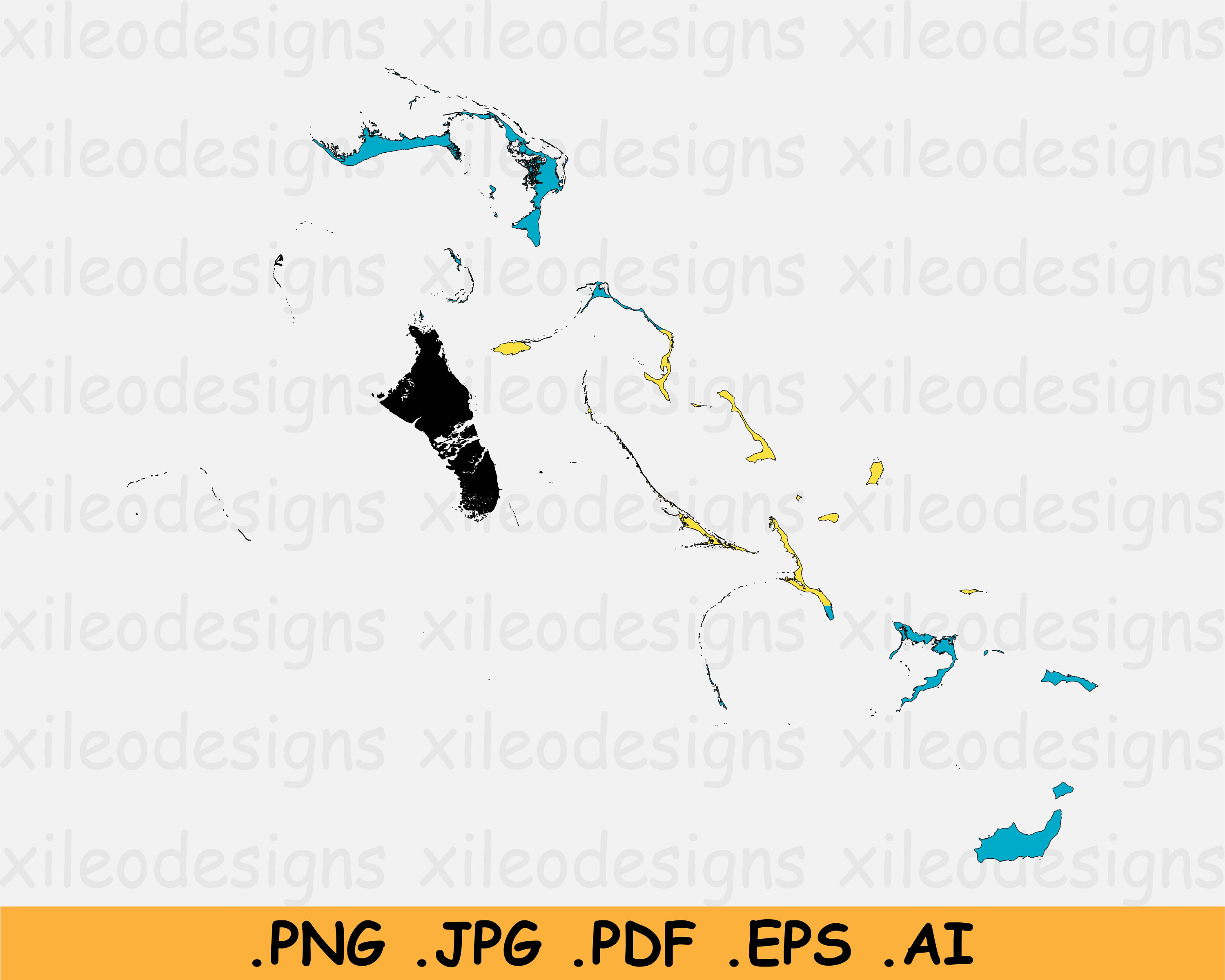 The Bahamas Map Flag SVG Mapa de las Bahamas Bandera de las Etsy