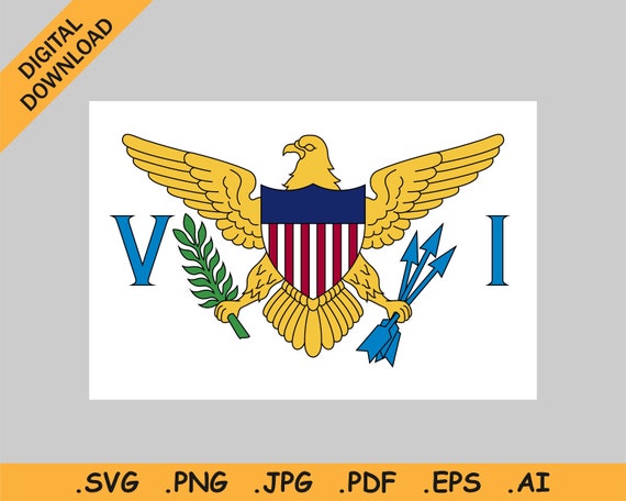 Drapeau USA Îles Vierges Américaines 90x150 Cm – Polyester Résistant + Sticker Offert
