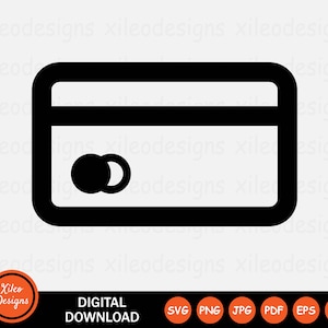 Kreditkarte Zeichen Symbol SVG Debit Loan Bank Finanzierung Verkauf png jpg eps ai pdf Digital Download Vektorgrafik Clipart Vektor Zeichen Symbol Cricut