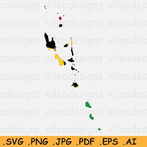 Vanuatu Vlag Kaart SVG, Vanuatuan Cricut Cut File, Country Nation Silhouette Line Atlas Oceania Island, Clipart Vector Icon eps ai png jpg pdf