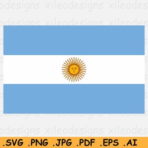 Argentinien Flagge SVG, Argentinier Country National Banner, Instant Digital Download Clipart Vektor Grafik Icon Datei - svg eps ai png jpg pdf