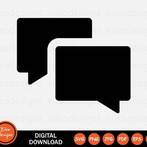 Diskussionsikon SVG dialog bubbla prata tal meddelande tecken symbol Cricut grafik Clipart vektor png jpg eps ai pdf digital nedladdning vektor