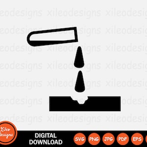 Corrosive Substance Icon SVG - Corrosion Chemical Hazard Danger Lab Symbol Sign Graphic Clipart Vector Cricut Digital Cut png jpg eps pdf ai