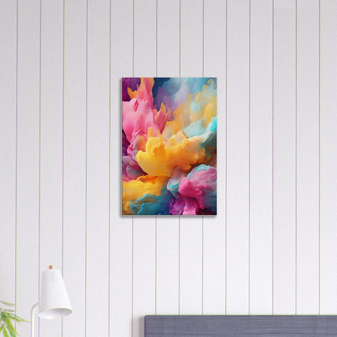 Colorful Splash Art Trendy Digital Wall Art Canvas Colorful Art for