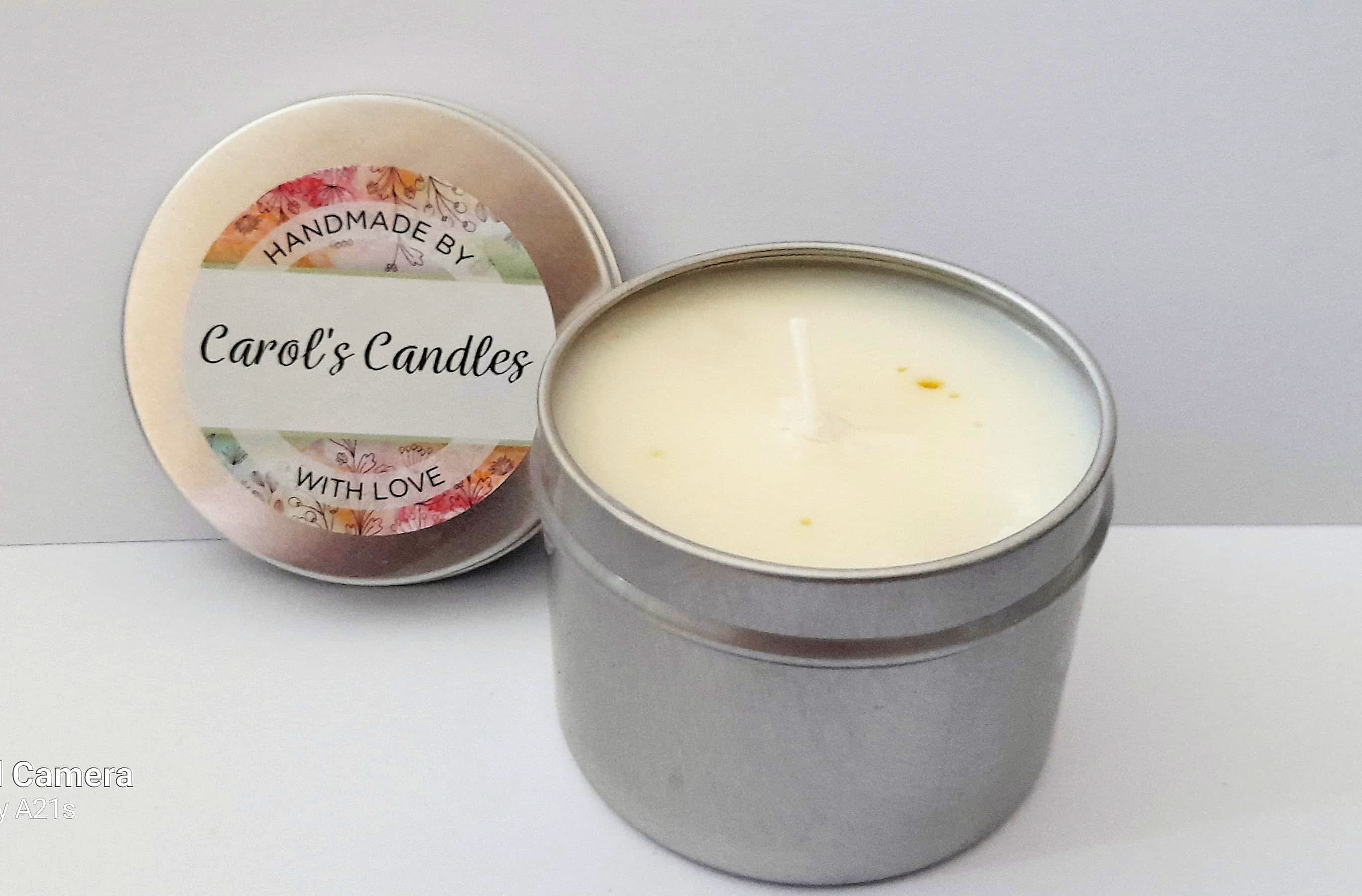 20 Floral Scented Soy Wax Tin Candles UK Wholesale Coloured Etsy UK