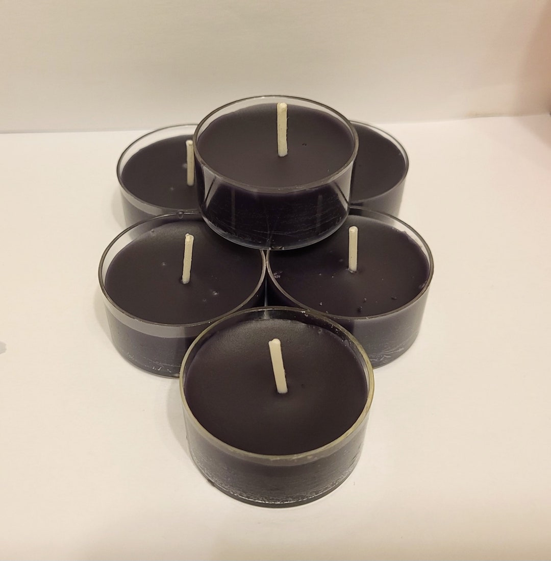 6 24 Solid Colour Unscented Tea Lights UK Homemade Carol's Candles Etsy UK