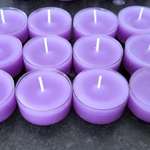 12 - 24 Solid Color Unscented Tea Lights UK - Homemade  Carol&#39;s Candles