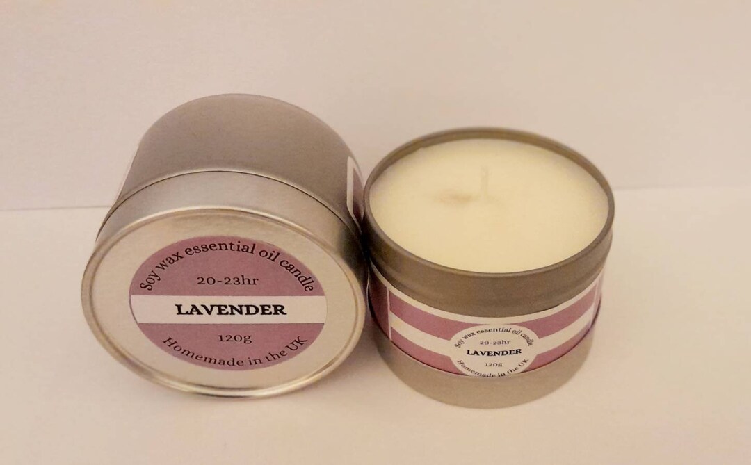 20 Floral Scented Soy Wax Tin Candles UK Wholesale Coloured Etsy UK