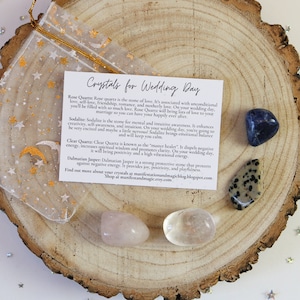 Crystals for wedding day, Wedding day crystals, Wedding crystal set, Bride to be, Marriage crystals, Love crystals, Wedding gifts