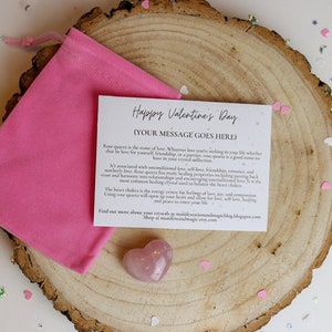 Rose Quartz heart, Rose quartz crystal, Unique, Personalised Valentines gift, I love you gifts, Love healing crystal, Gemstone heart,