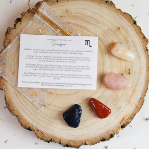 Crystals for Scorpio, Scorpio crystal set, Scorpio gifts, Scorpio birthstones, Manifestation, Zodiac gifts, Unique gifts for Christmas