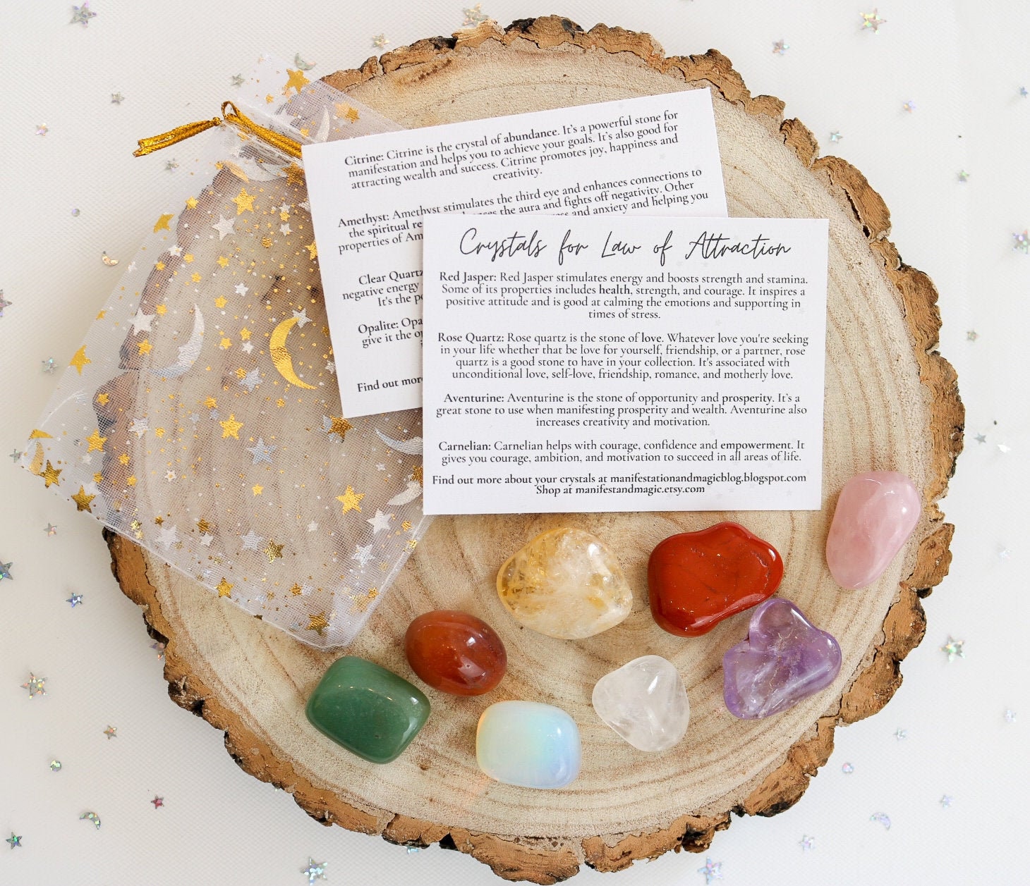 Law of Attraction Crystal Kit Manifestation Crystal Set Law Etsy UK