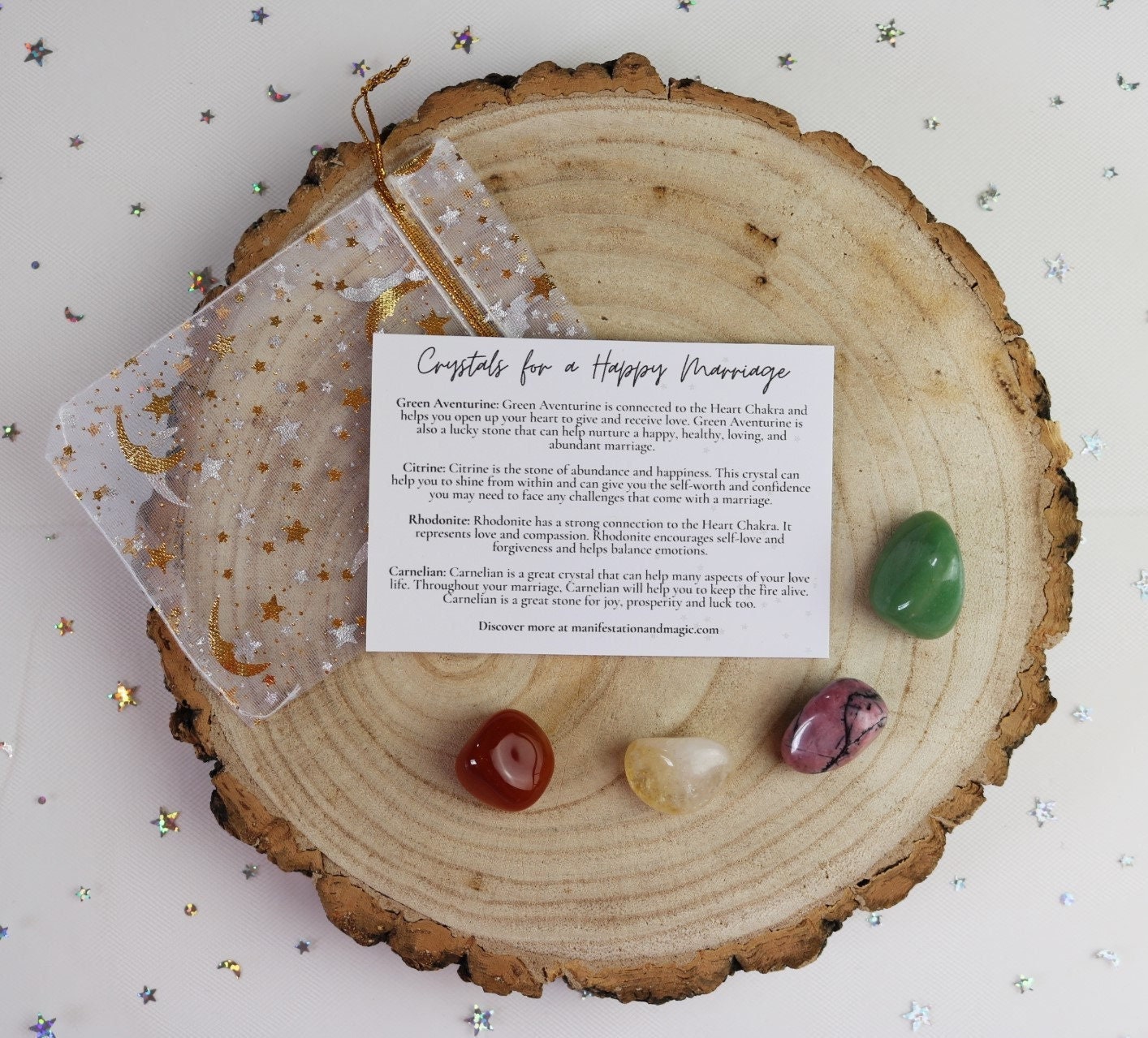 Crystals for a Happy Marriage Crystal Wedding Gift Marriage Etsy