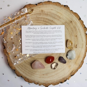 Anziehen eines Seelenverwandten Kristall-Kit, Kristallsammlung zum Anziehen von Liebe, Seelenpartner-Kristalle, manifestieren des Liebeskristall-Kit, Liebeskristalle