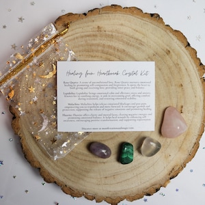 Healing from heartbreak crystal kit, crystals for heartbreak, post-breakup gift set, gift for moving on, emotional support gift