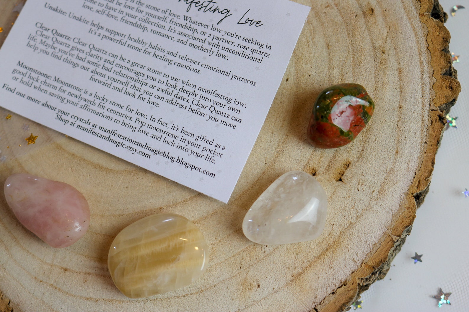 Crystals for manifesting love Love crystals Self care gift Etsy