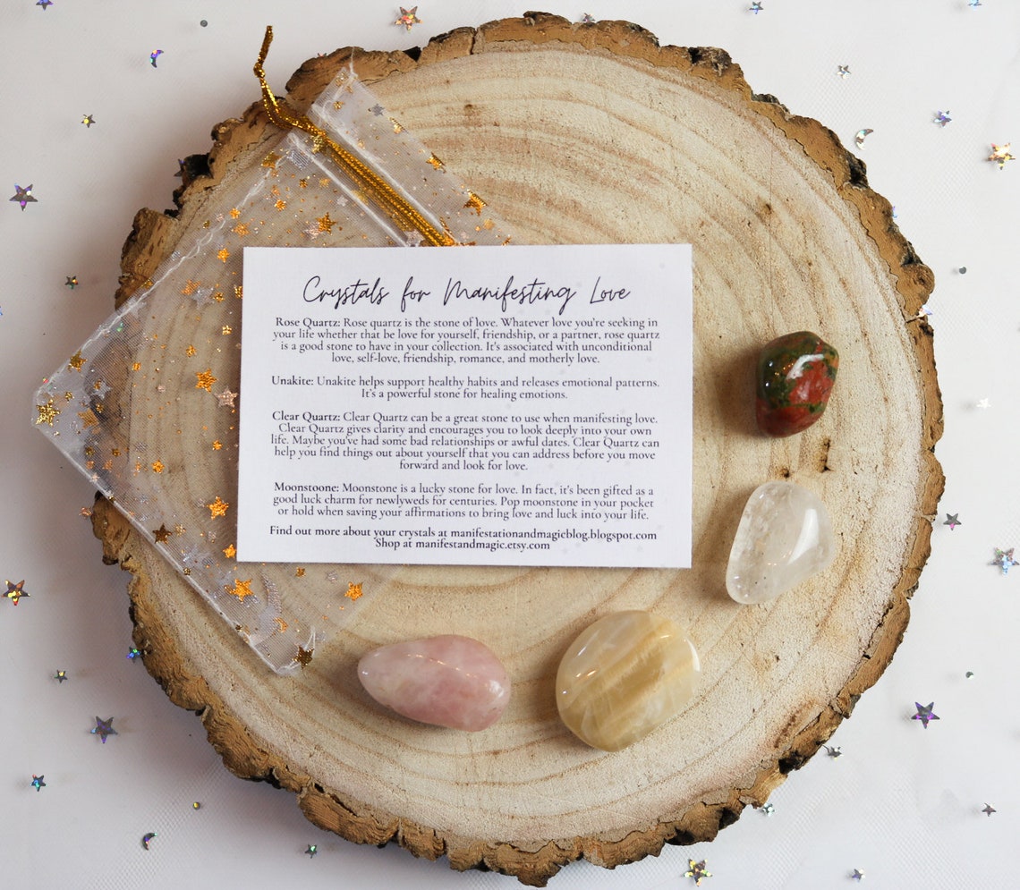 Crystals for Manifesting Love Love Crystals Self Care Gift Etsy UK