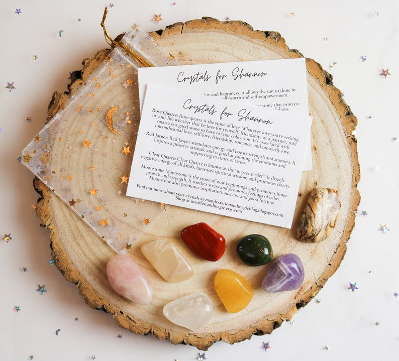 Personalised Crystal Gift Set Crystal Gift Beginners Crystal Etsy