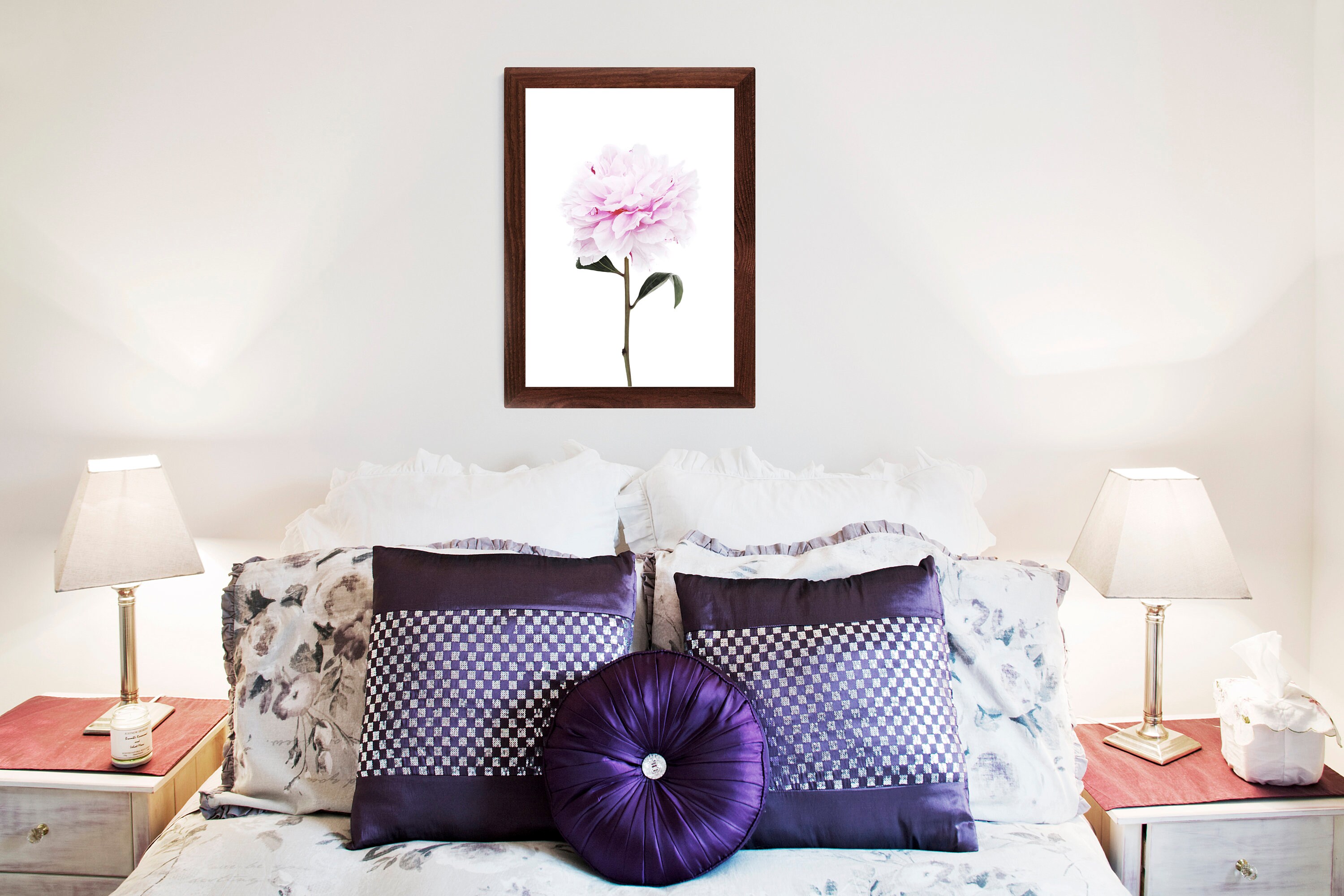 Peony Flower, Pale Pink Printable Wall Art, Download Art Wall Print ...