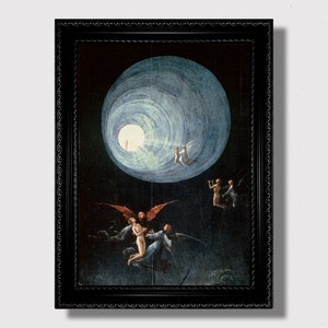 Ascent of the Blessed – Hieronymus Bosch Print, Mystical Heaven Portal Illustration, Medieval Surreal Wall Decor, Esoteric Gothic Poster