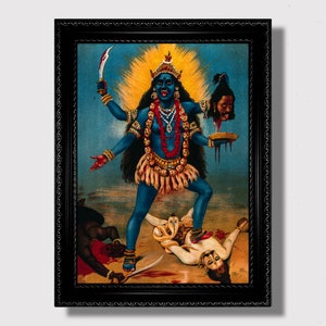 Hindu Goddess Kali - Sacred Tantric Deity, Indian Mythology Print, Oriental Spiritual Decor, Dark Divine Feminine Energy