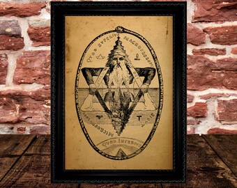 As Above so Below. Occult Style Reproduction.