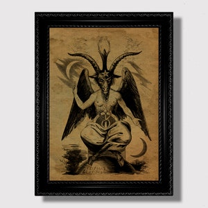 Baphomet Sabbatic Goat – Occult Reproduction Print for Dark Interiors