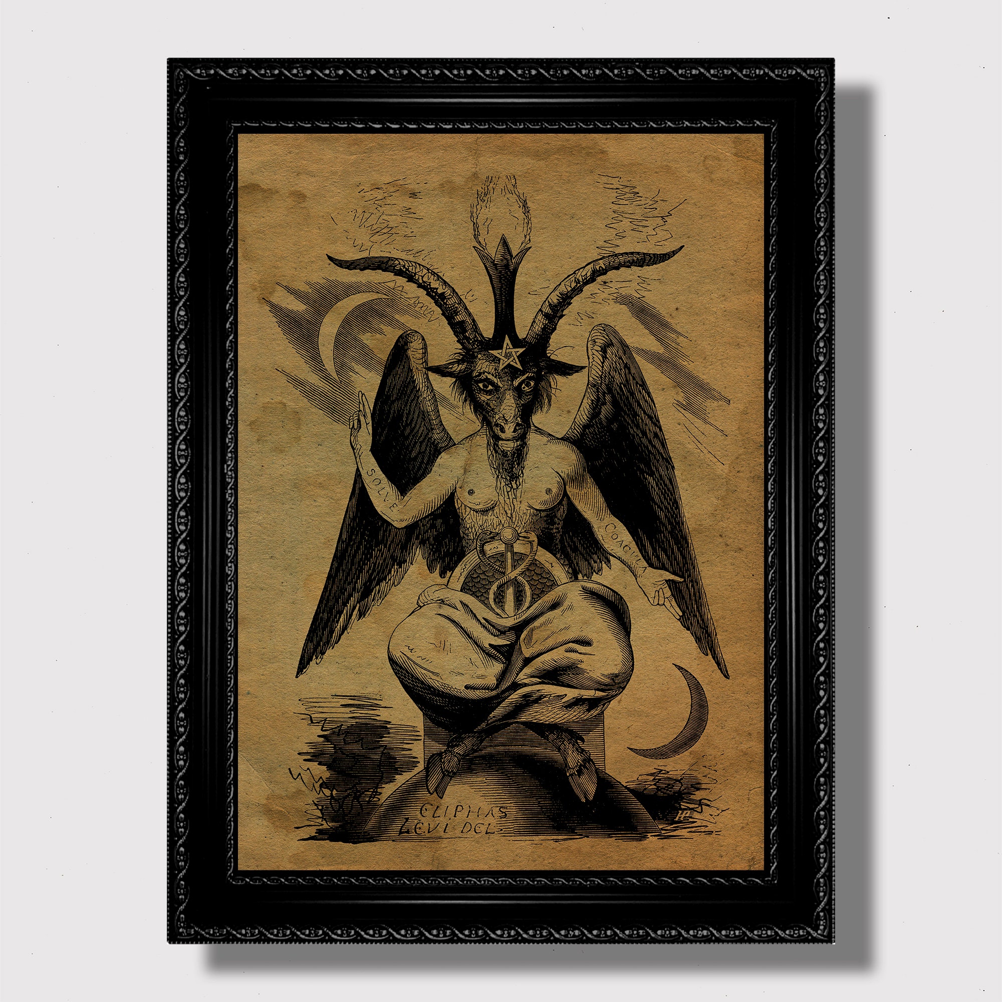 Baphomet Sabbatic Goat – Occult Reproduction Print for Dark Interiors