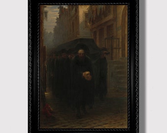 A Jewish Funeral. Dark Style Artwork.