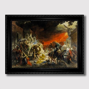 The Last Day of Pompeii – Dramatic Historical Art Print, Classical Painting Reproduction, Antique Wall Decor, Epic Scene Illustration