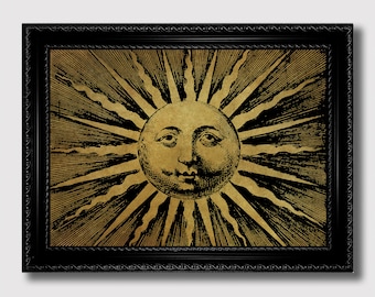 The Sun With Face. Occult Decoration.