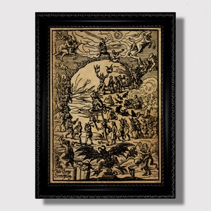 Dark Witchcraft Inspired Art – Witches’ Sabbath on Broken Mountain, Gothic Wall Print