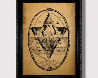 As Above so Below. Occult Style Reproduction.