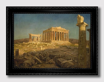 Parthenon Ruins – Classical Antiquity Art Print, Greek History Wall Hanging, Historic Landscape Poster