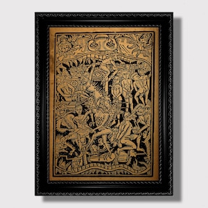 The Mouth of Hell – Devils Torment Heretics and Sinners, Medieval Inferno Art Print, Dark Gothic Wall Decor, Creepy Style Wall Hanging