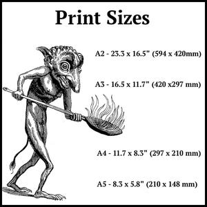 Norse God Odin on Sleipnir – Viking Myth Art Print, Icelandic Magic Horse Illustration, Pagan Scandinavian Wall Decor, Mythology Style Gift image 2