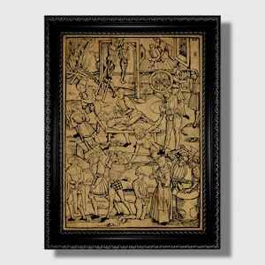 The Tortures of the Inquisition – Medieval Dark Art Print, Grim Gothic Wall Hanging, Macabre Historical Decor