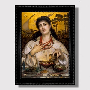 Medea, Frederick Sandys Art, Pre-Raphaelite Sorceress Wall Decor, Witchcraft Art Print