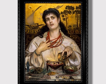 Medea, Frederick Sandys Art - Pre-Raphaelite Sorceress Wall Decor, Witchcraft Art Print